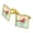 Gold, variant on Northern Cardinal Watercolor Northeastern Bird Square Cufflink Set - Silver or Gold