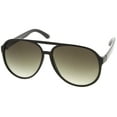 thumbnail image 2 of Retro Large Teardrop Shaped Lens Aviator Sunglasses 60mm (Black / Smoke Gradient), 2 of 4
