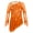 Orange, variant on Kids Girls Sparkly Figure Skating Dress Long Sleeve Modern Lyrical Dance Dress for Competitions Orange 14