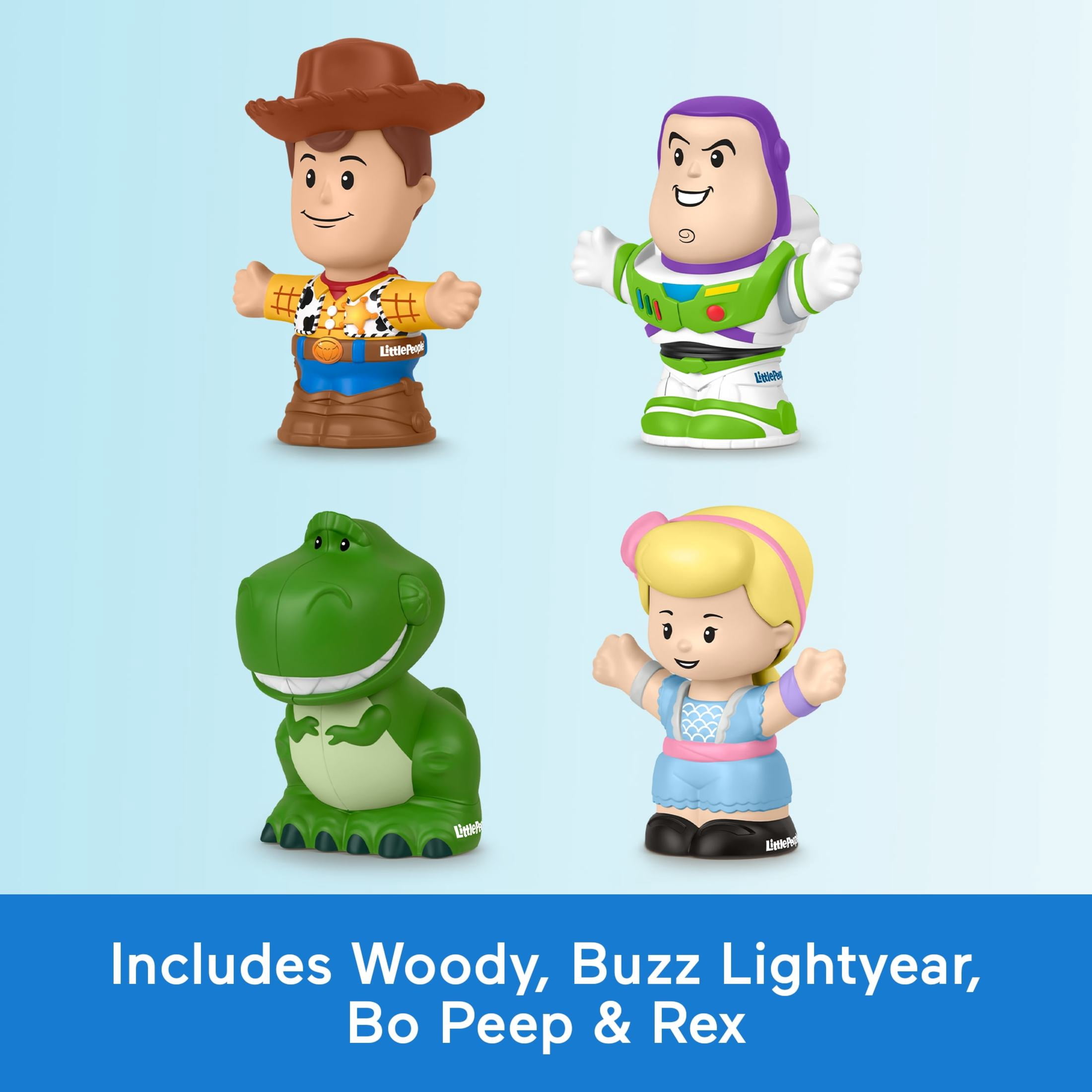 Fisher-Price Little People Disney Pixar Toy Story Figure Pack for Toddlers & Kids, 4 Toys