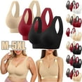 thumbnail image 1 of Censtreet 3PCS Seamless Wireless Plus Size Bras No Underwire Supportive Full Coverage Comfortable Everyday Bra for Women, 1 of 9
