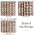 thumbnail image 4 of DriftAway Alexander Blackout Curtains for Living Room Linen Blend Pattern Match Thermal Insulated Room Darkening Geo Moroccan Mid Century Back Tab Bedroom Drapes 2 Panels 52 x 96 Inch Linen Red, 4 of 8