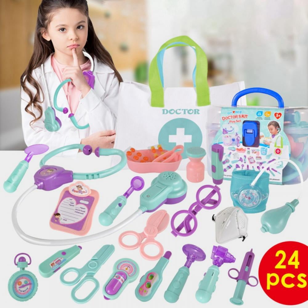 Kid's DOCTOR BAG Dr Case Bag Medical Nurse Stethoscope Child Pretend Play Set 