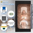 thumbnail image 4 of Costway Portable Steam Sauna Box, Extra-Large 35" x 35" x 71" Tent,Personal Home Spa Black, 4 of 10