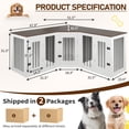 thumbnail image 4 of Akaber 80.7" Wooden Combinable Dog Crate Furniture for 3 Dogs with Lockable Doors, Divider, 4 of 10