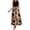 B-Khaki, variant on Women's Casual Summer Crewneck A Line Sleeveless Print Flowy Boho Long Maxi Dress with Belt, Dark Green S