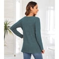 thumbnail image 5 of ANYJOIN Long Sleeve Shirts for Women Square Neck Fall Tops Lightweight Tunic Sweaters, 5 of 5
