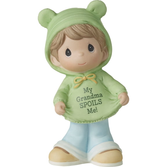 Precious Moments My Grandma Spoils Me Brunette Hair/Medium Skin Boy Figurine, 1 Each