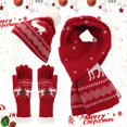 thumbnail image 2 of HNMKIU Three Piece Cold Proof Knitted Hat Scarf Set With European Autumn Winter Warm Accessory For Daily Casual Wear Red - One Size, 2 of 9