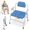 Blue, variant on Unioncare Bariatric Foldable Bedside Commode Chair Wide Thick Cushion Seat 800 LBS Heavy Duty Adjustable Height Portable Toilet Chair for Adults Seniors