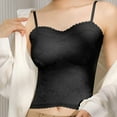 thumbnail image 2 of LLYwey Backless Bras Fashion Women Solid Color Underwire Lace Pad Push up Camisole Pullover Daily Bra Big Girls Size Polyester T-Shirt Bra Style LW-173 Black M, 2 of 5