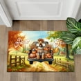 thumbnail image 4 of Hello Fall Autumn Airedale Terrier Pumpkins Pickup Truck Doormat Dale Waterside Dog Lover Indoor Outdoor Welcome Mat - 13011, 4 of 5