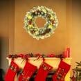 thumbnail image 7 of Lilixerw Christmas Wreath with Lights,16Inch Battery Operated LED Decor with Pine Cones & Berries,For Indoor Outdoor Door Wall Holiday Decor,Gold, 7 of 7