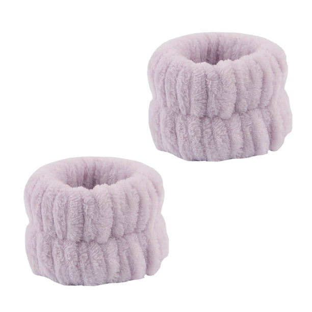 Juego de 6 pulseras prácticas para el pelo con banda para la muñeca y lazo para el pelo de felpa