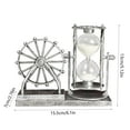 thumbnail image 3 of SLYNSHome Christmas Gifts Ferris wheel Hourglass Timer Figurine Home Decoration for Living Room Book Shelf Desktop Table Ornaments - Silver, 3 of 7