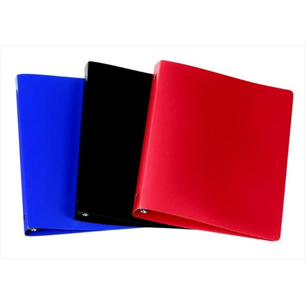 School Smart 077034 1 In. Lightweight Poly Binder, Black