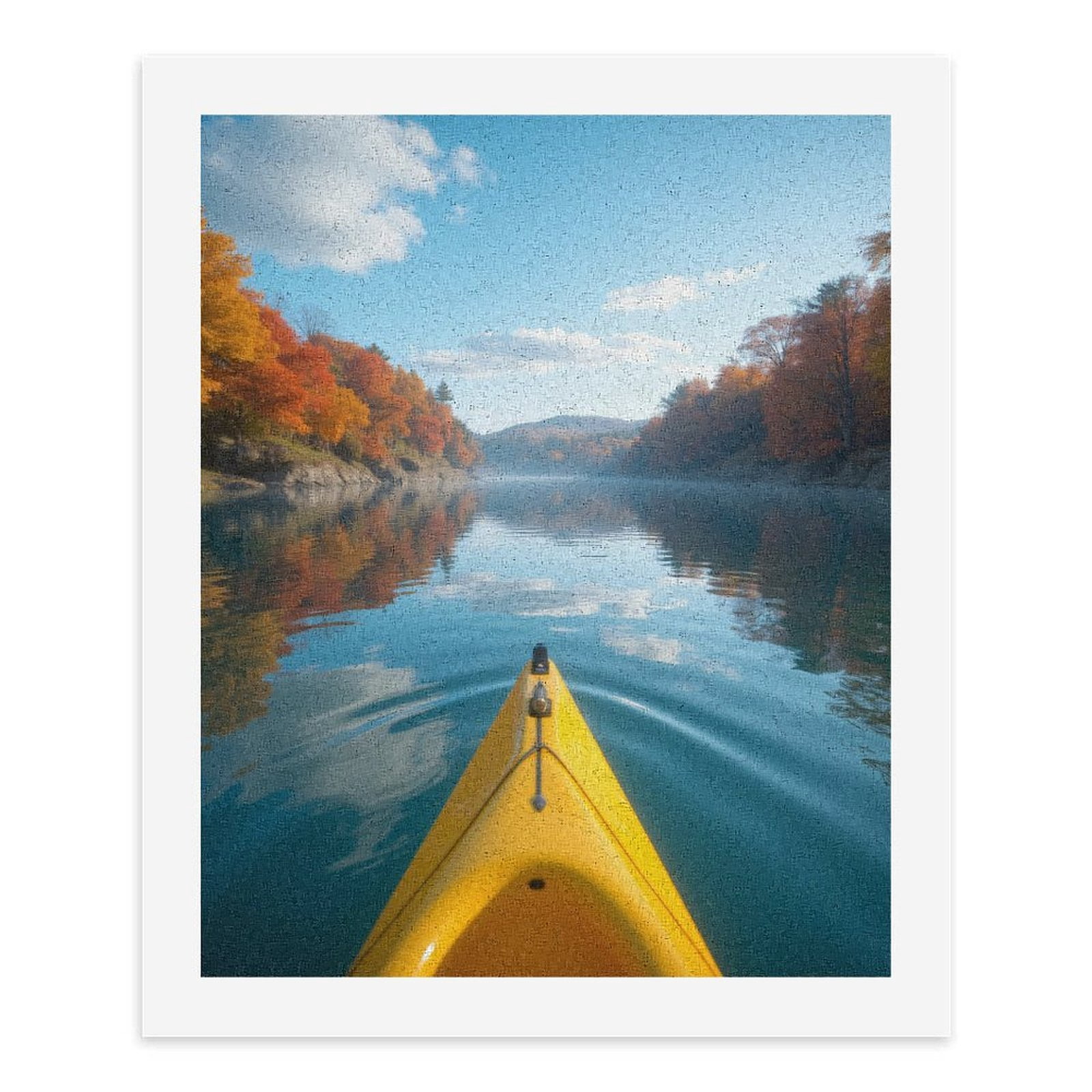 Paint by Numbers Kit for Adults, Autumn Kayak Reflection Scenic Water Paint by Numbers, Easy Paint by Numbers Kit for Adults Beginner, DIY Adult Paint by Number Kits on Canvas, Home Decor