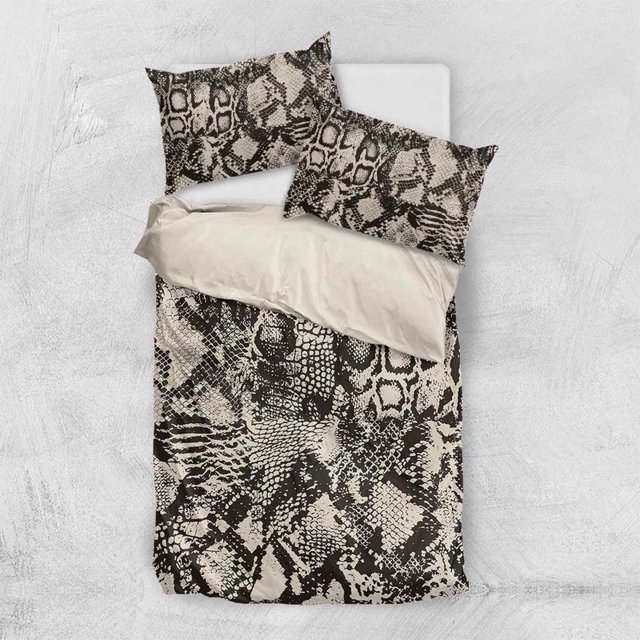 Wild Animal Skins Bedding Set Snake and Crocodile Mix Skin LT9