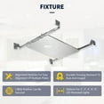 thumbnail image 5 of 20 Pack New Construction Mounting Plate with Symmetric Round Hole 2-3-4-6 Inch LED Recessed Lighting Kits, Compatibility Upgrade, Extendable Hanger Bars, Shallow Recessed Lighting Housing, 5 of 6