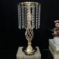 thumbnail image 3 of Elegante candelero con borlas de cristal Centerpiece Arreglo floral Stand Decoraciones para bodas, fiestas, vacaciones, hoteles Oro 45cm D Fernando Portavelas de pilar, 3 of 8