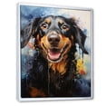 thumbnail image 2 of Designart "Delightful Dachshund" Animals Dog Floater Framed Canvas Wall Art, 2 of 5