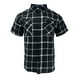 thumbnail image 1 of Blusa y camisa de manga corta con cuello vuelto para hombre, moda informal, botones, bolsillos dobles, solapa, manga corta con blusas, blusa de algodón y poliéster para hombre, 1 of 4
