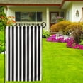 thumbnail image 2 of Black And White Stripes Garden Flag Vertical Double Sided Yard Outdoor Decoration 12.5 x 18 Inch Square, 2 of 7