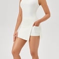 thumbnail image 4 of XIAONU Women's Tennis Skort Split Hem High Waist Mini Skort Stretchy Active Golf Workout Skort, 4 of 6
