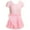 Pink, variant on Girls Ballet Leotards with Removable Skirt Short Sleeve Ballet Dance Dress Outfit Kids Gymnastics Costume