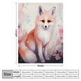thumbnail image 4 of JEUXUS Cartoon Fox Kids Throw Blanket,Sakura Cherry Blossom Japanese Bed Blanket for Girls Women,Cute Animals Music Notes Fashion Blanket,Pink Romantic Fuzzy Blanket,, 4 of 6