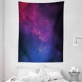 thumbnail image 1 of Galaxy Tapestry, Pink and Blue Nebula in Starry Night Sky Space Science World Astronomy Print, Wall Hanging for Bedroom Living Room Dorm Decor, 60W X 80L Inches, Black Pink Blue, by Ambesonne, 1 of 2