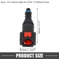 thumbnail image 3 of Unique Bargains Car Fuel Line Hose Quick Release Connector Straight 5/16" 7.89mm SAE to 1/4" 6mm Hose Red 2 Pcs, 3 of 6