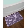 thumbnail image 2 of Floral Bath Mat, Ornamental Tulips Inspired Violet Motifs, Plush Bathroom Decor Mat with Non Slip Backing, 29.5" X 17.5", Purple Pale Mauve, by Ambesonne, 2 of 2