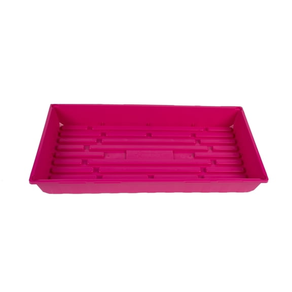 SUNPACK 10” x 20” Mega Plastic Seed Starting Tray, Magenta, 2.5” - No Drainage Holes, Ideal for Greenhouses or Indoor Gardening - Made of Thick, Strong Plastic