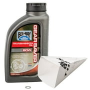 Tusk 2-Stroke Transmission Oil Change Kit Bel-Ray Gear Saver 80W For Suzuki RM85L 2003-2008,2012-2013