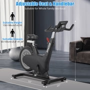 Indoor Cycling Exercise Bike with Pad Holder , Magnetic Stationary Cycling Equipment for Home, 298lbs Capacity