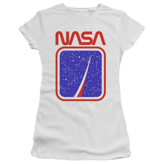 Nasa To The Stars Junior Women's T-Shirt Sheer White