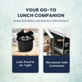 thumbnail image 4 of Oliveware Octavia Lunchbox, Microwave & Freezer Safe, 2 Inside Steel containers (2x450ml), Plastic Pickle Box (130ml), Steel Bottle(450ml), Steel Cutlery & Napkin, Fabric Bag - Blue, 4 of 4