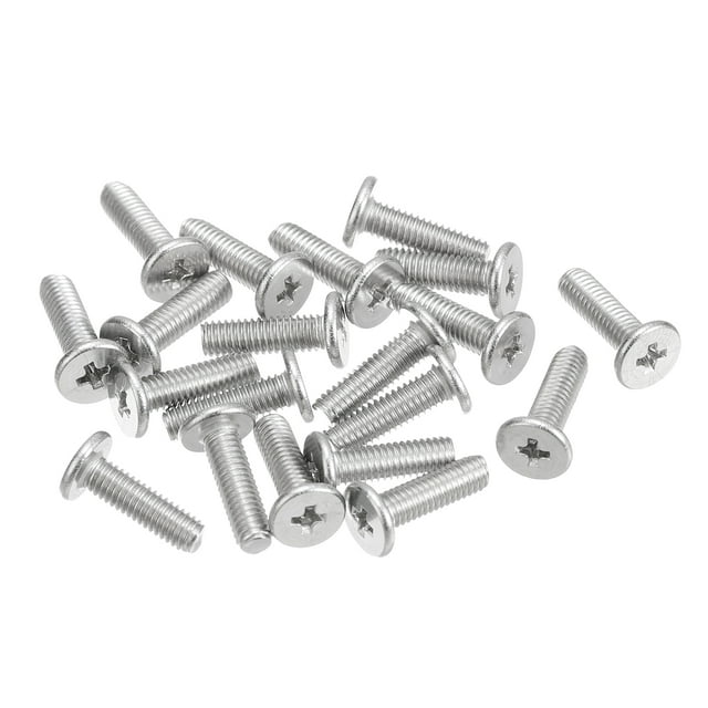 Unique Bargains M3x0.5x10mm Lot de 50 Vis Plates Rondes en Métal pour Machine à Entraînement Phillips