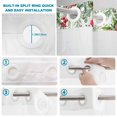 thumbnail image 3 of No Hook Shower Curtain with Built-in Rings - White Christmas Snowmen Washable Waterproof Fabric Bathroom Curtains for Hotel,Rentals, 72 X 72 Inch Long , Red Xmas Poinsettia Balls Deer, 3 of 9