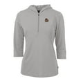 thumbnail image 2 of Women's Cutter & Buck Gray Oregon State Beavers Vault Virtue Eco Pique Recycled Half-Zip Pullover Hoodie, 2 of 3