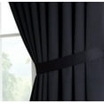 thumbnail image 2 of Warm Home Designs Extra Large 2 Black Room Divider Curtains 108" W x 99" L Each with 2 Matching Tie-Backs.  N Black Wall 99, 2 of 5