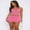 Pink, variant on Michellecmm Women's Halter Tank Tops Slim Fit Backless Sleeveless Lace Crop Vest