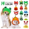 thumbnail image 2 of Sombrero divertido para cachorros y gatos, accesorios para gatos, cangrejo, Rana, disfraz para mascotas, Cosplay de Navidad, sombreros cálidos para perros, 2 of 4
