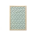 thumbnail image 1 of Tropical Wall Art with Frame, Jungle Banana Palm Leaves and Exotic Foliage Plants Rainforest Flora, Printed Fabric Poster for Bathroom Living Room, 23" x 35", Hunter Green and White, by Ambesonne, 1 of 2