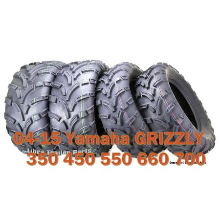 04-15 Yamaha GRIZZLY 350 450 550 660 700 ATV Tire Set WANDA 25x8-12 25x10-12 lite Mud