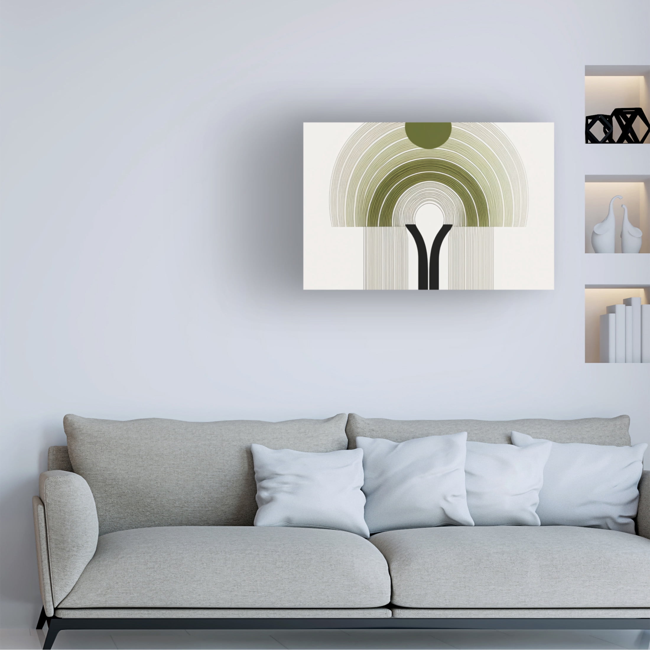 Canvas Wall Art - Ray Heere 'Mid Century Tree Of Life 6' Wall Art for Living Room, Bedroom, or Office Décor by Trademark Fine Art - 24 x 16 Inches