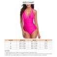 thumbnail image 5 of Traje de baño de mujer con cuello en V, sexy, espalda abierta, estilo Halter, elástico, transpirable, trajes de baño de una pieza para fiesta en la playa, 5 of 5