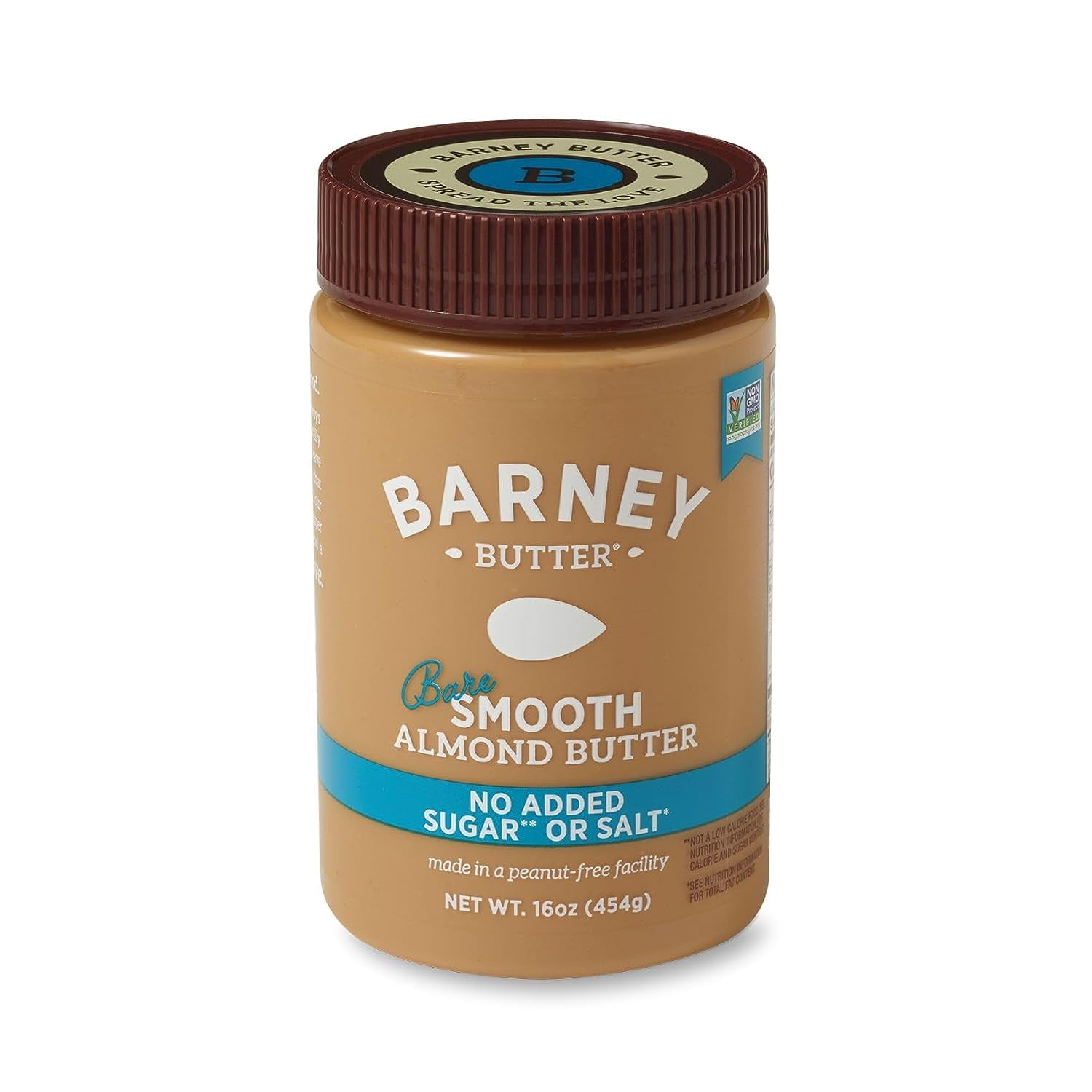Pack of 6, Barney Butter Bare Smooth Almond Butter, 16 oz