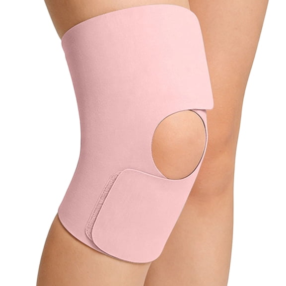 Open Patella Knee Support Sleeve for Hiking Walking, Breathable Lightweight Brace with Side Stability during Warm Workouts